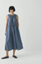 Cotton Linen Chambray Dress - Chambray Blue