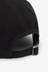 Cotton Wool Herringbone Twill 6-Panel Cap - Black