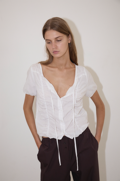 Crinkle Top - White