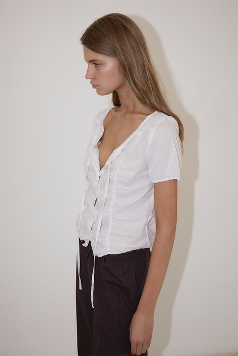 Crinkle Top - White