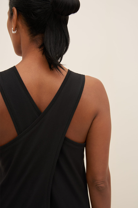 Cross Back Dress - Black