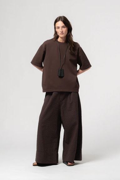 Culotte - Belfast Seersucker Coffee / Navy