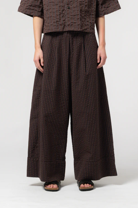 Culotte - Belfast Seersucker Coffee / Navy