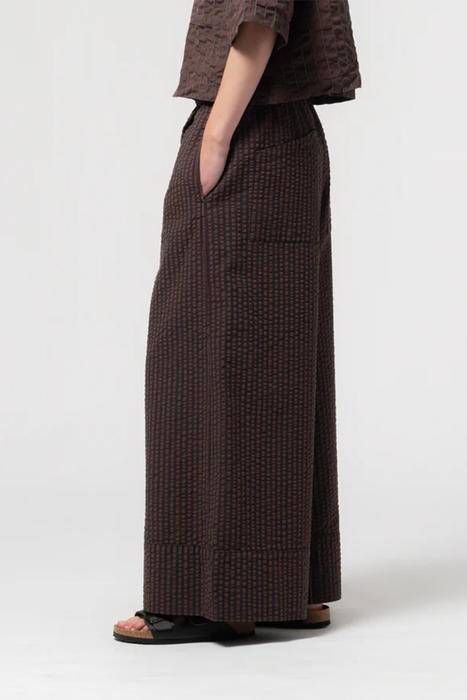 Culotte - Belfast Seersucker Coffee / Navy