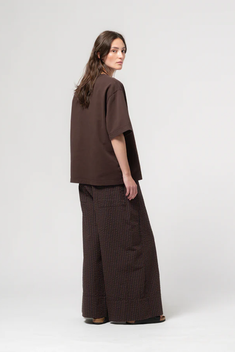 Culotte - Belfast Seersucker Coffee / Navy