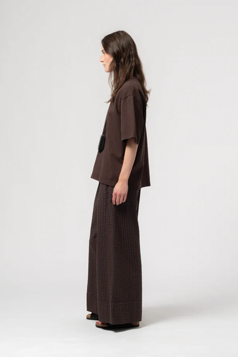 Culotte - Belfast Seersucker Coffee / Navy