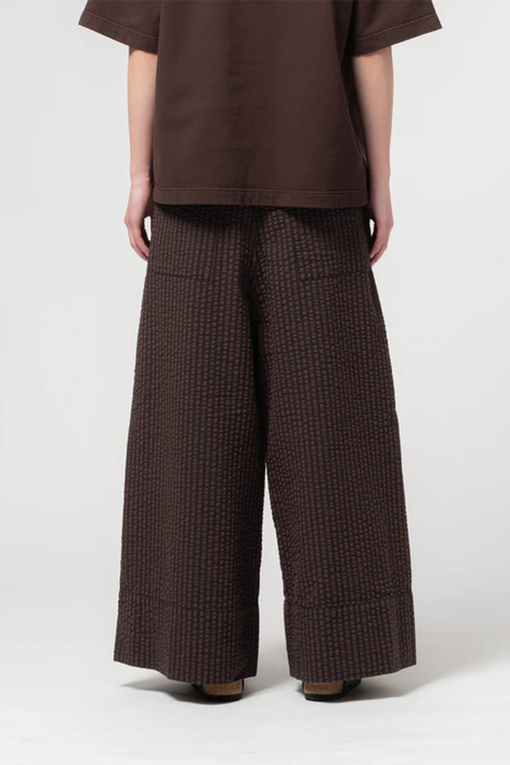 Culotte - Belfast Seersucker Coffee / Navy
