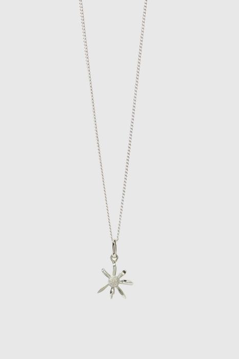 Daisy Charm Necklace - Sterling Silver