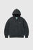 Damaged Zip Up Hoodie - Faded Black