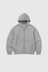 Damaged Zip Up Hoodie - Khaki Grey