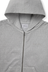 Damaged Zip Up Hoodie - Khaki Grey