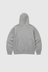 Damaged Zip Up Hoodie - Khaki Grey