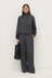 Dani Wool Drawcord Jacket - Dark Charcoal Marle