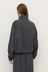 Dani Wool Drawcord Jacket - Dark Charcoal Marle