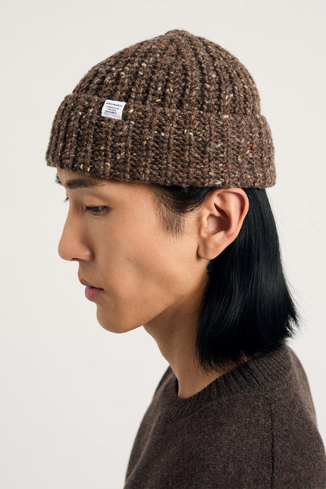 Daniel Donegal Rib Beanie - Seal Brown