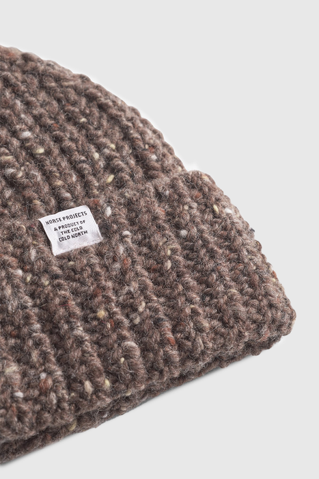 Daniel Donegal Rib Beanie - Seal Brown