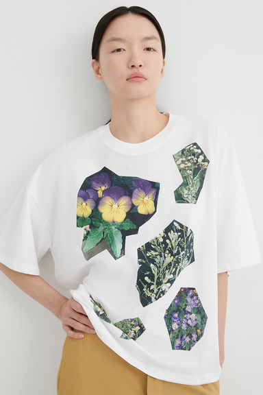 Decoupage Tee - White