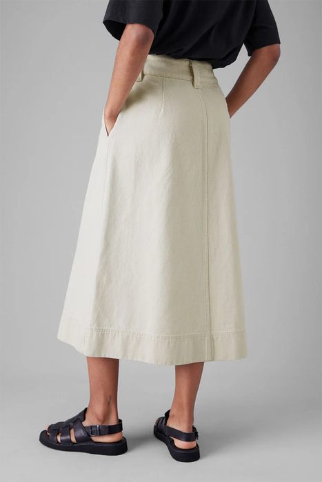 Denim Skirt - Ecru