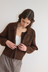 Double Layer Cardigan - Brown