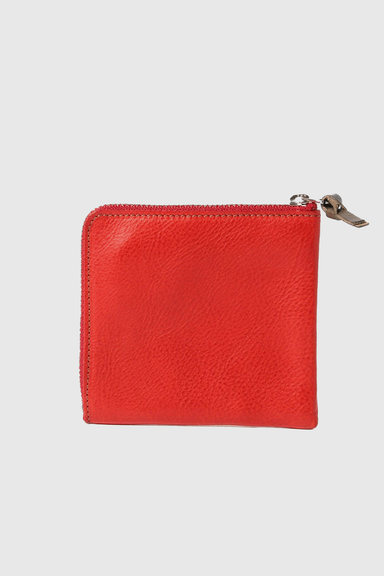 Double Zip Wallet - Red / Grey