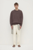 Dover Boucle Knit Cashmere Crew - Bark