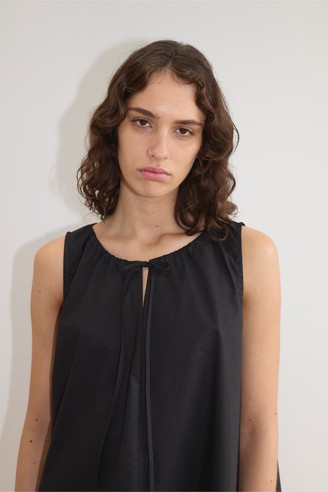 Drawcord Dress - Black