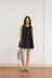 Drawcord Dress - Black
