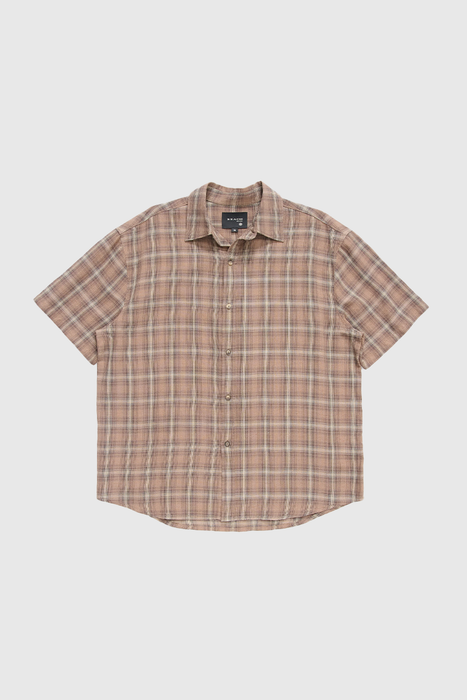 Drop SS Shirt - Brown Check