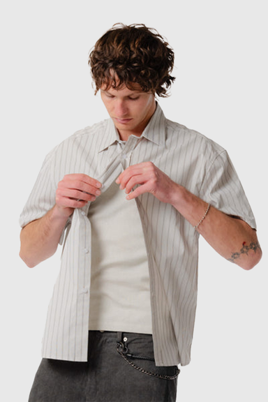 Drop SS Shirt - Grey Stripe