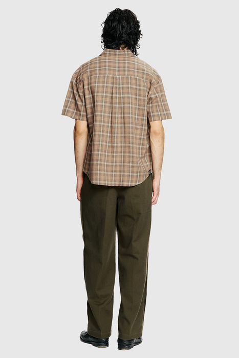 Drop SS Shirt - Brown Check