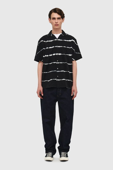 Dye Stripe SS Shirt - Black