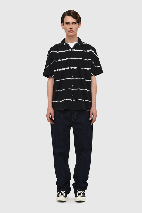 Dye Stripe SS Shirt - Black