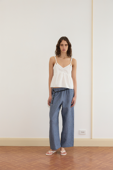 Ease Trouser - Azure Stripe