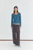 Ease Trouser - Brown / Blue Stripe