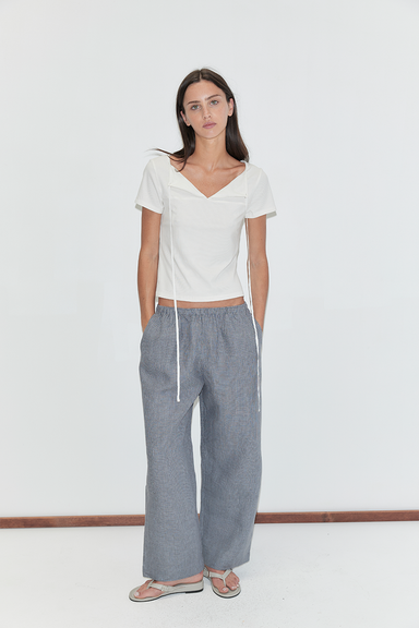 Ease Trouser - Indigo Check