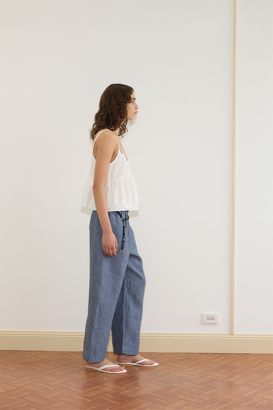 Ease Trouser - Azure Stripe