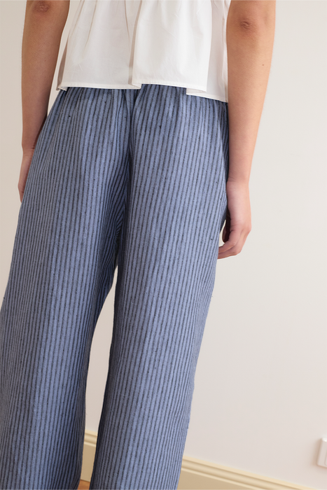 Ease Trouser - Azure Stripe