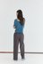 Ease Trouser - Brown / Blue Stripe