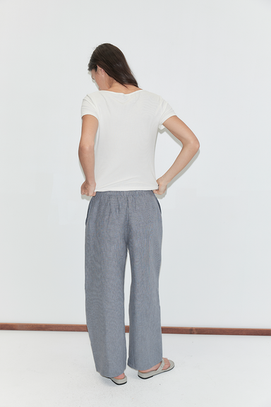 Ease Trouser - Indigo Check
