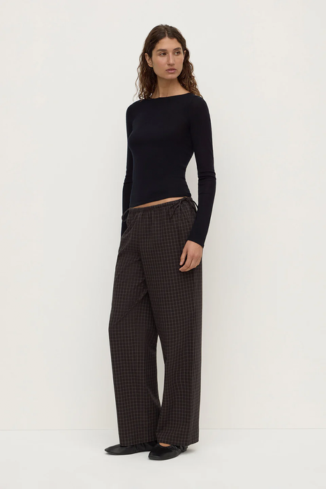 Eddie Check Pant - Brown / Black