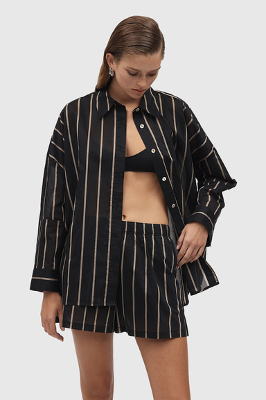 Edie Shirt - Black Stripe