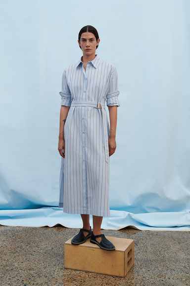Elementary Dress - Cloud Stripe