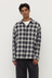 Elio Japanese Check Long Sleeve Shirt - True Navy / Cream