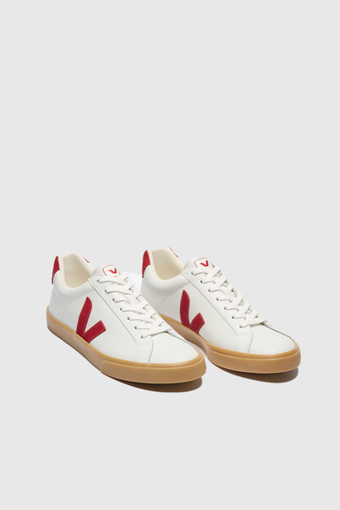 Esplar Logo Leather - White / Pepper / Natural