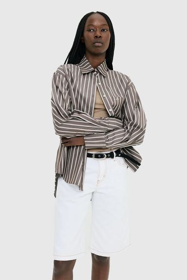 Examine Shirt - Umber Stripe