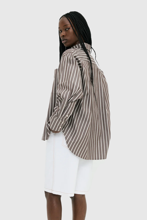 Examine Shirt - Umber Stripe