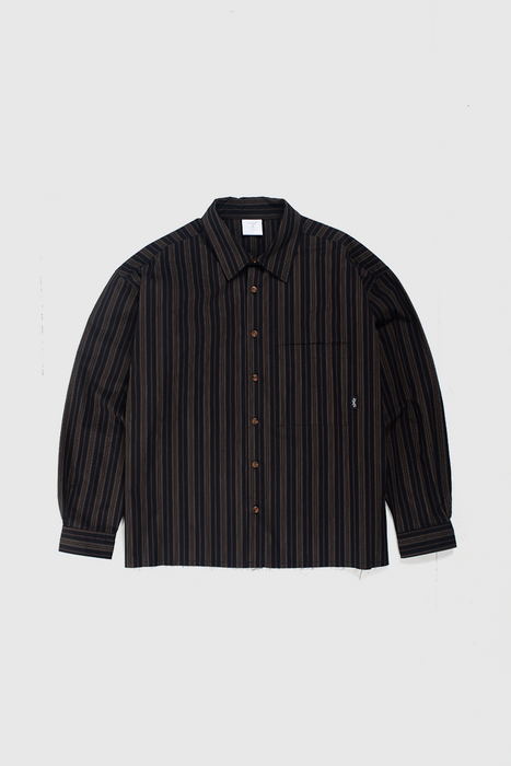 Raw Stripe Shirt - Black