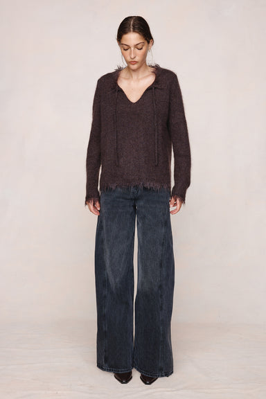 Freyed Gabrielle Jumper - Tapenade