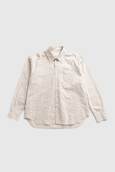 Falster Stripe Oversized Shirt - Natural Ecru