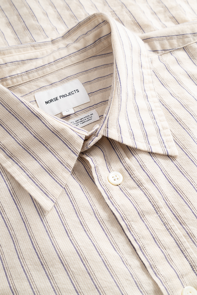 Falster Stripe Oversized Shirt - Natural Ecru